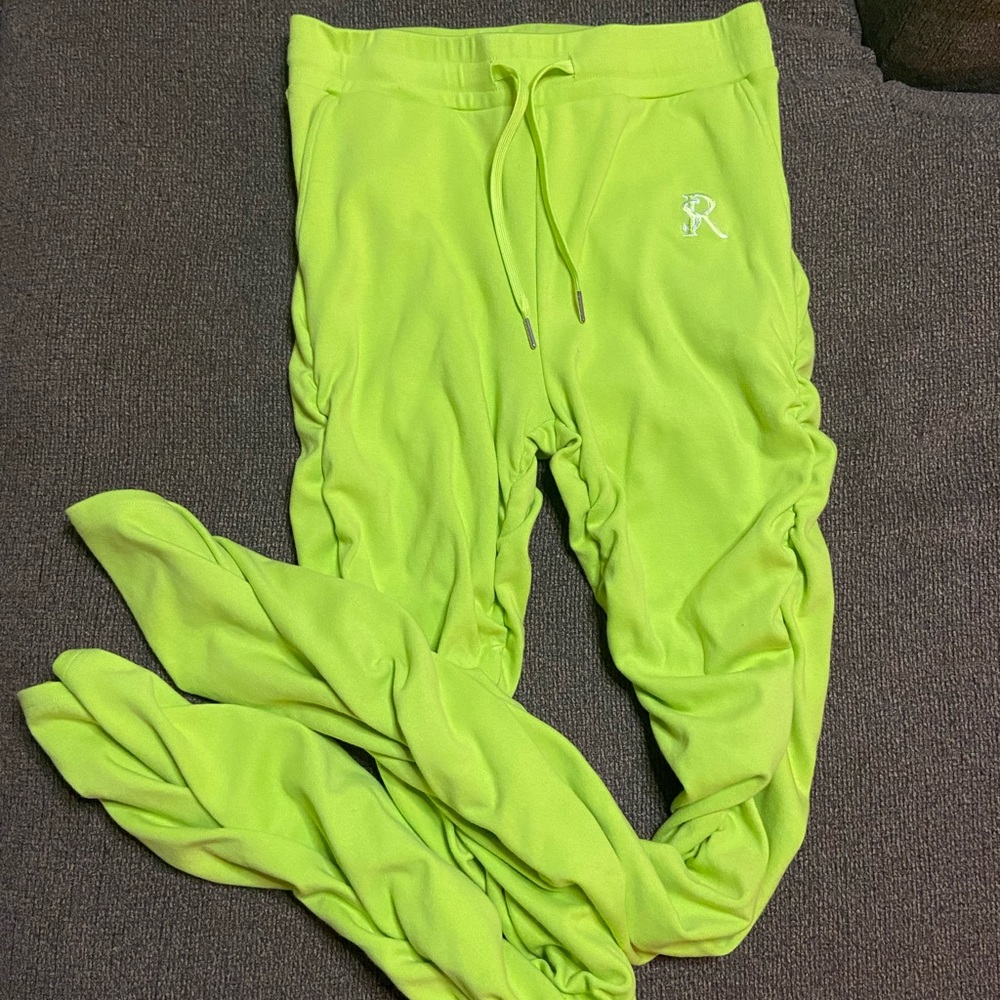 So Real Neon Green Stacked Sweats